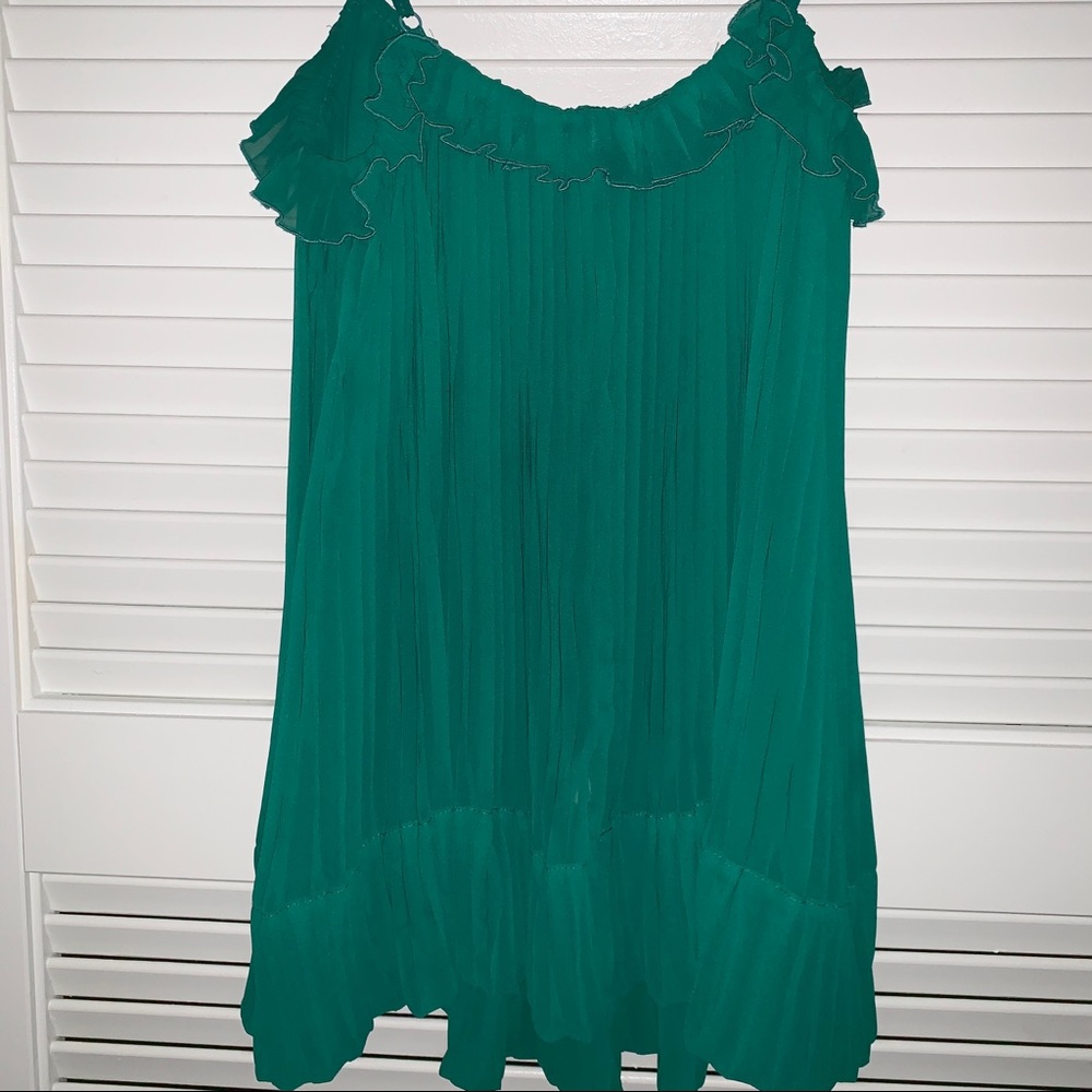 Topshop Sheer Ruffled Spaghetti Strap Top